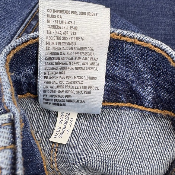 American Eagle Stovepipe Relaxed Fit Dark Blue Jeans Sz8/31  Classic Casual Cozy - Picture 11 of 15